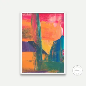 Abstract Hippie Wall Art PRINTABLE WALL ART, Colorful Hippie Room Decor, 70S Retro Wall Art, Maximalist Wall Art, Groovy Poster, Hippie Aesthetic