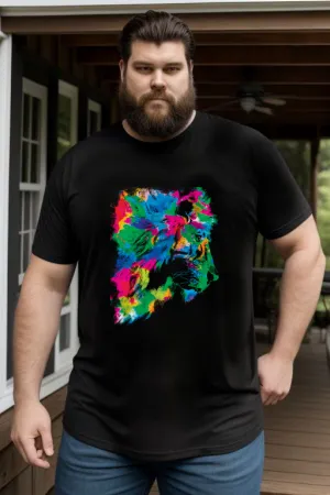 Abstract Rainbow Lion Tee