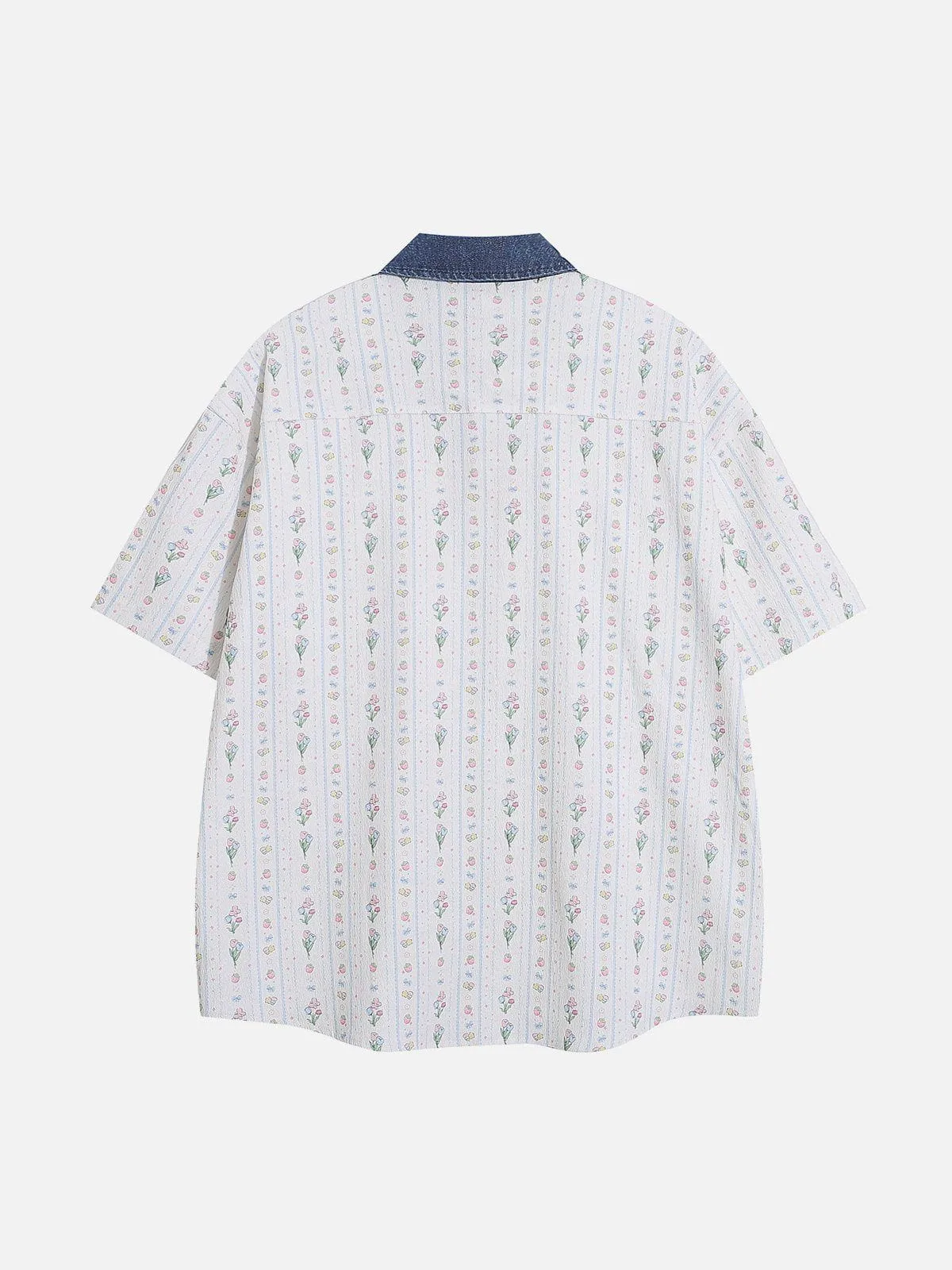 Aelfric Eden Colorful Flower Print Short Sleeve Shirt