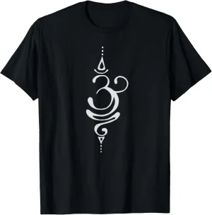 Ancient Sanskrit Breathe Om Yoga Meditation Symbol T-Shirt