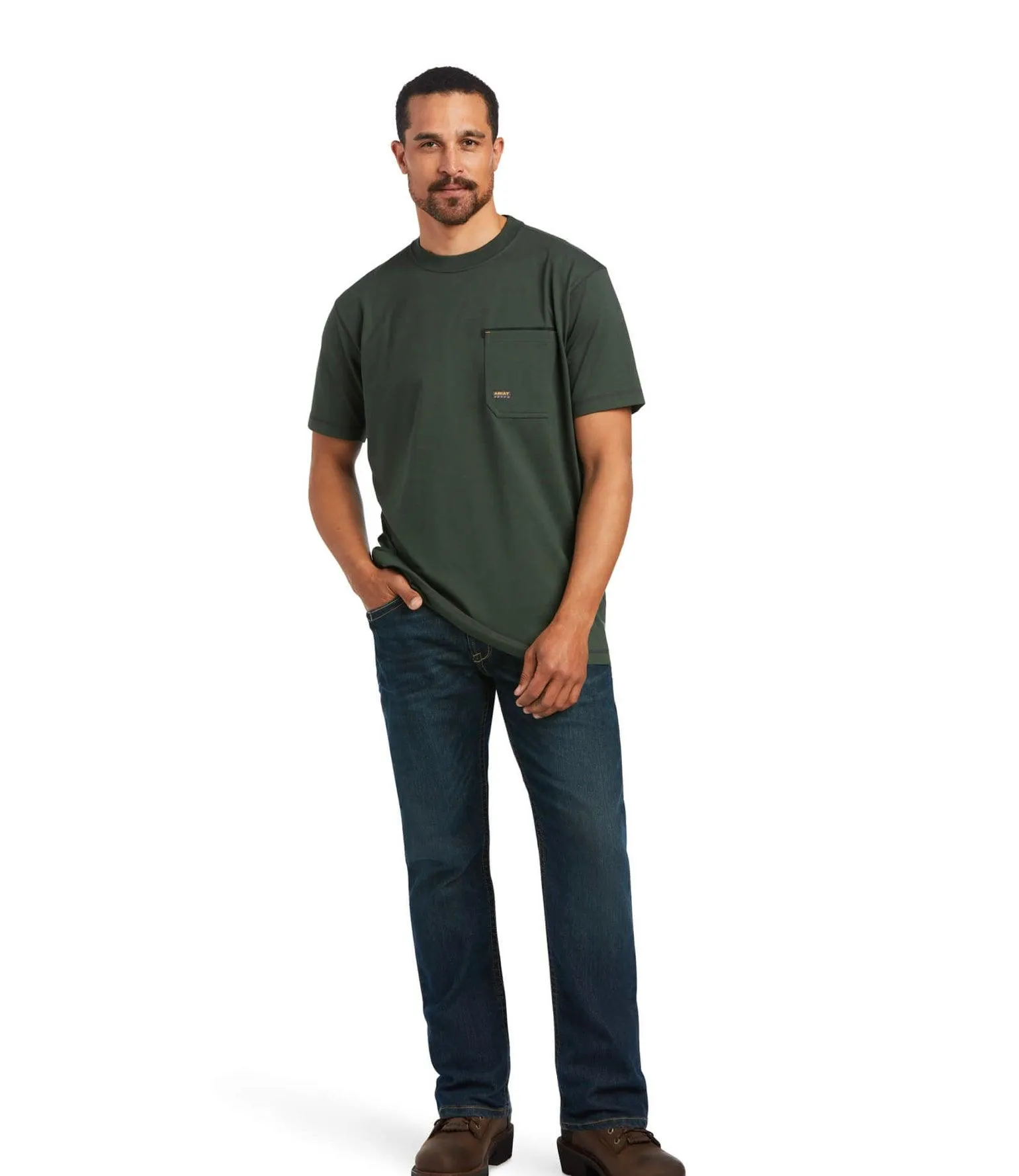 Ariat Men's Rebar Workman Forest Green Tee 10039399