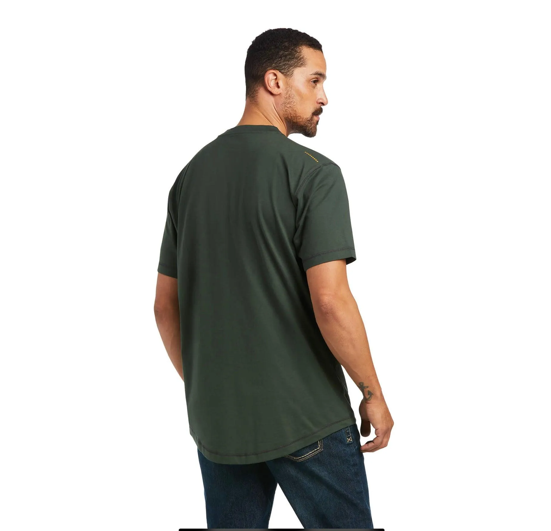 Ariat Men's Rebar Workman Forest Green Tee 10039399