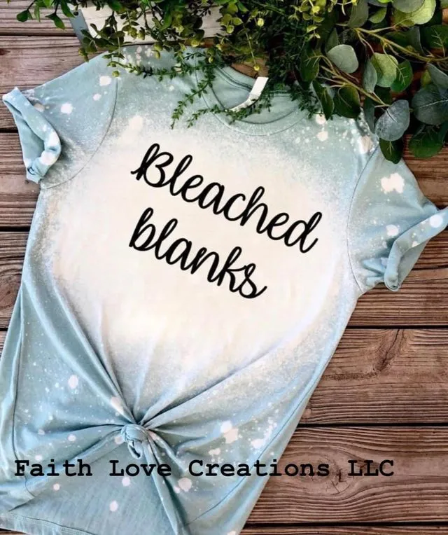 Blank Bleached Tees, Shirts, splatters and design area