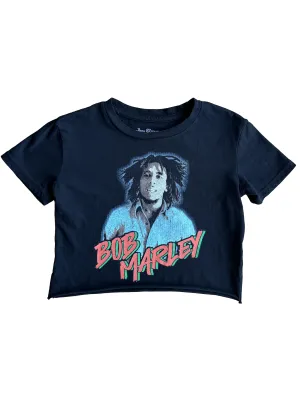 Bob Marley Black Organic Not Quite Crop Tee
