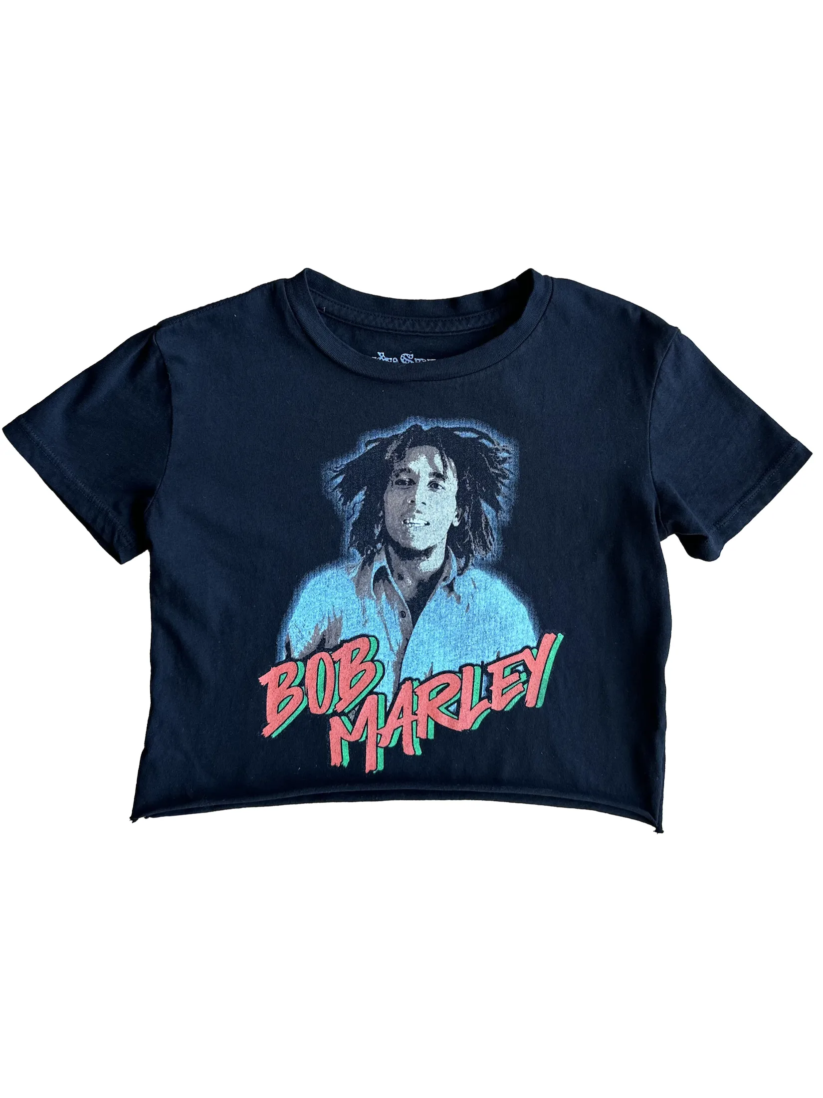 Bob Marley Black Organic Not Quite Crop Tee