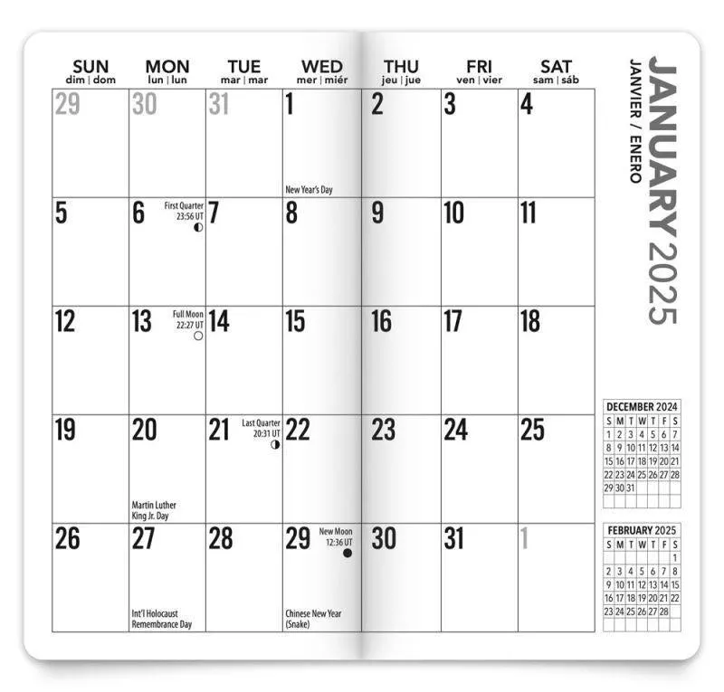 Browntrout Big & Bright Large Print 2025-2026 Two Year Monthly Pocket Planner