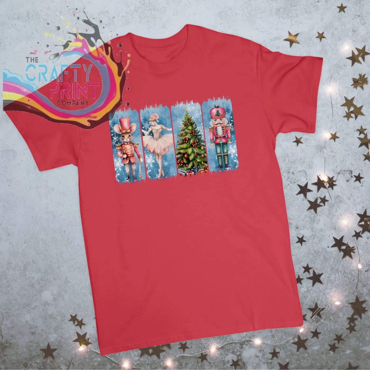Brushstroke Nutcracker Christmas T-shirt