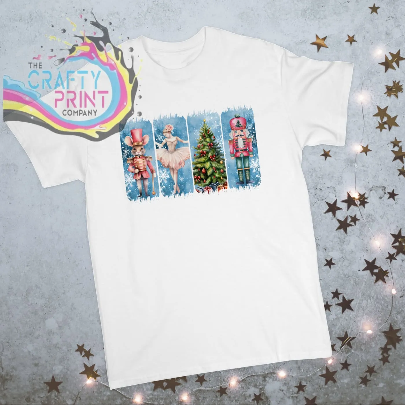 Brushstroke Nutcracker Christmas T-shirt