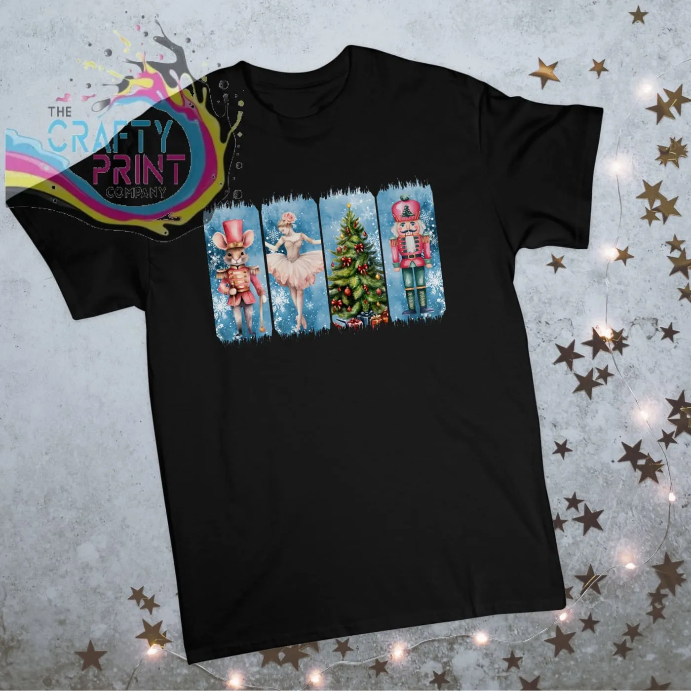 Brushstroke Nutcracker Christmas T-shirt