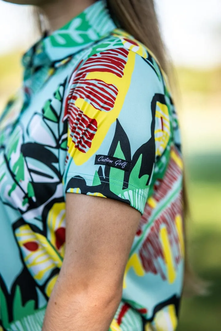 CA Ladies Funky Golf Shirt | Leafy Greens