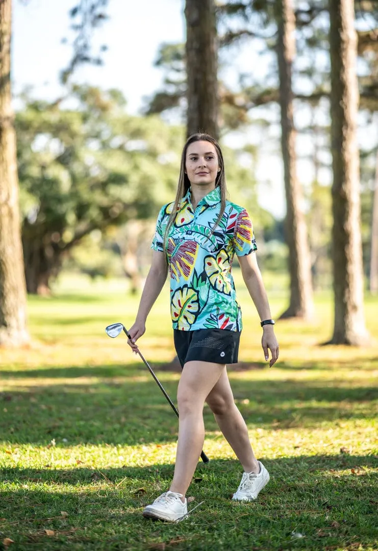 CA Ladies Funky Golf Shirt | Leafy Greens