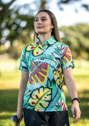 CA Ladies Funky Golf Shirt | Leafy Greens