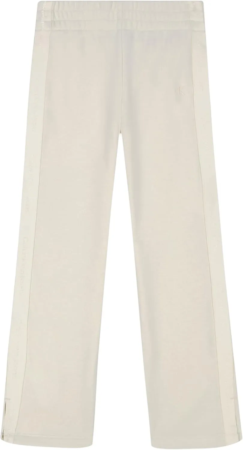 Calvin Klein Girls' Soft Fleece Logo Sweatpants, Comfortable Fit and Elastic Waistband