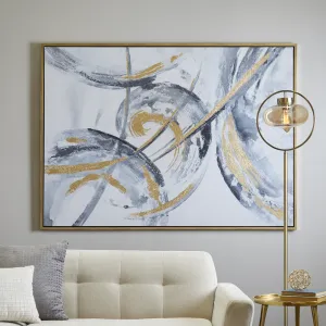 Canvas Art - Gold Abstract Framed Wall Art Decor