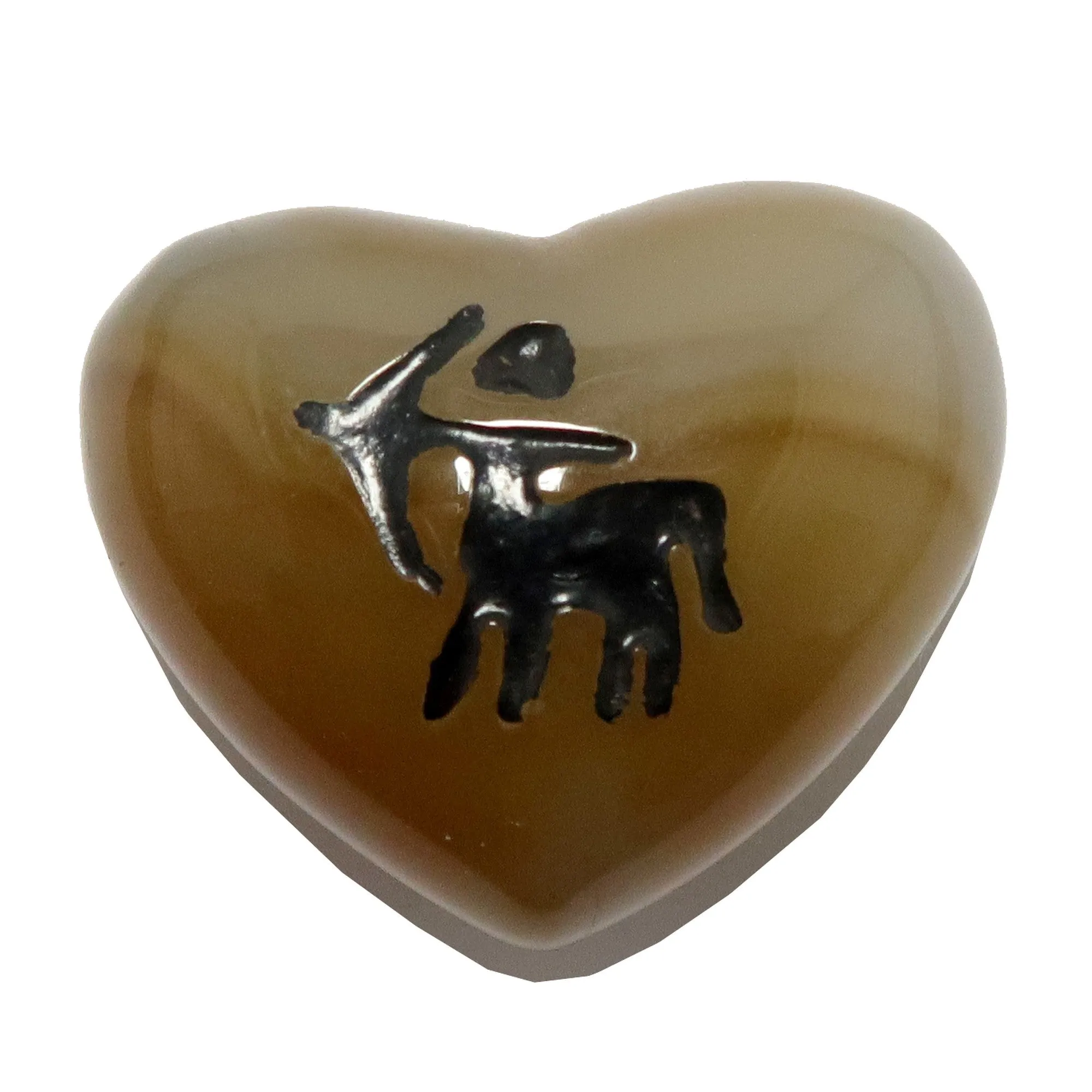 Carnelian Heart Inscribed Centaur or Snake