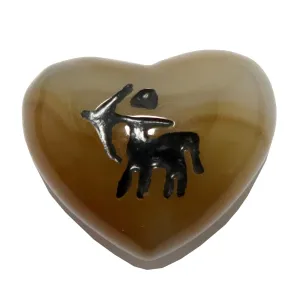 Carnelian Heart Inscribed Centaur or Snake
