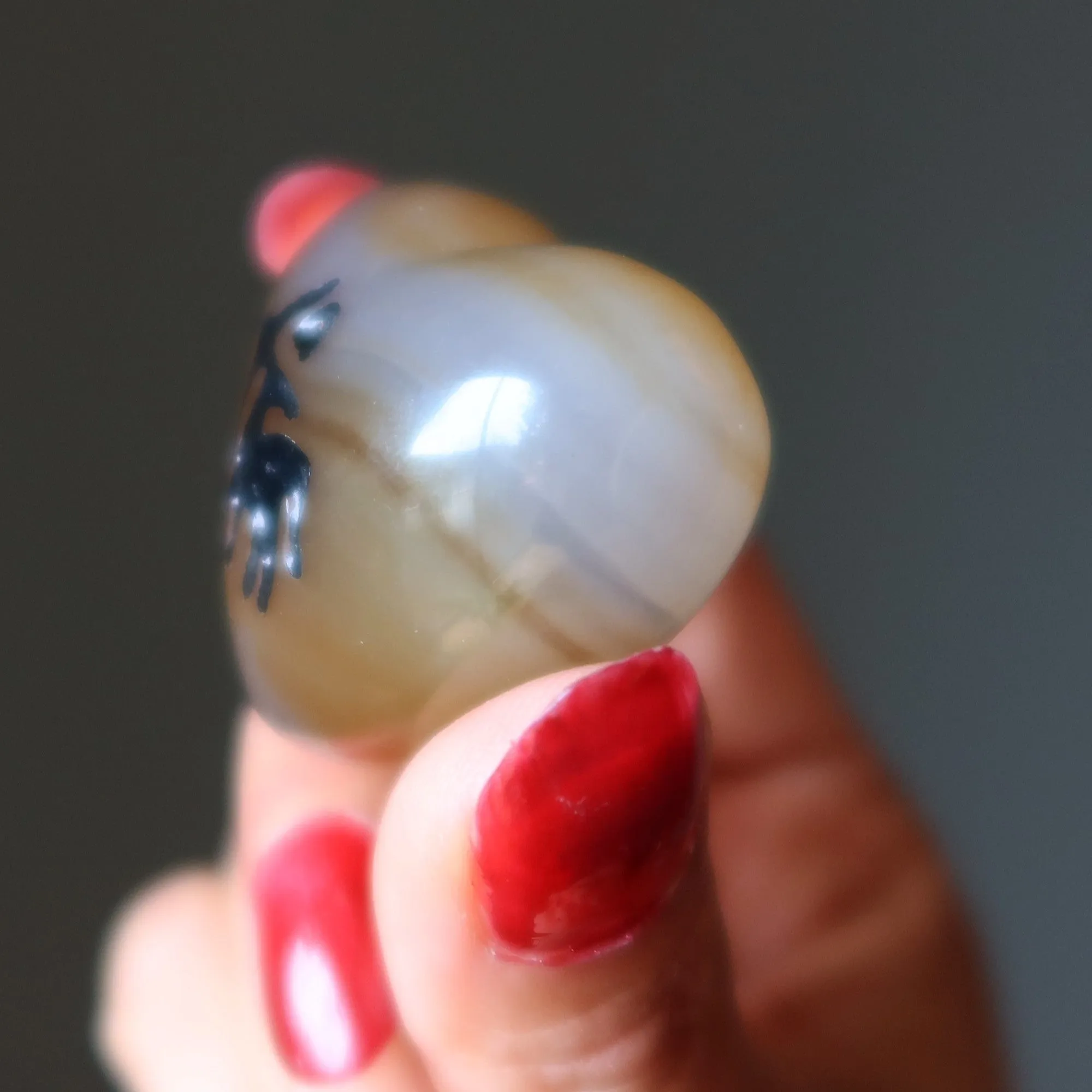 Carnelian Heart Inscribed Centaur or Snake