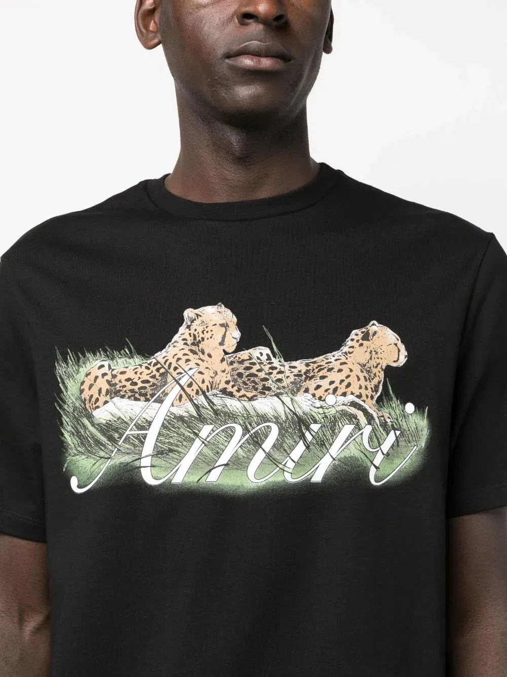 Cheetah Logo Tee Black-Cotton