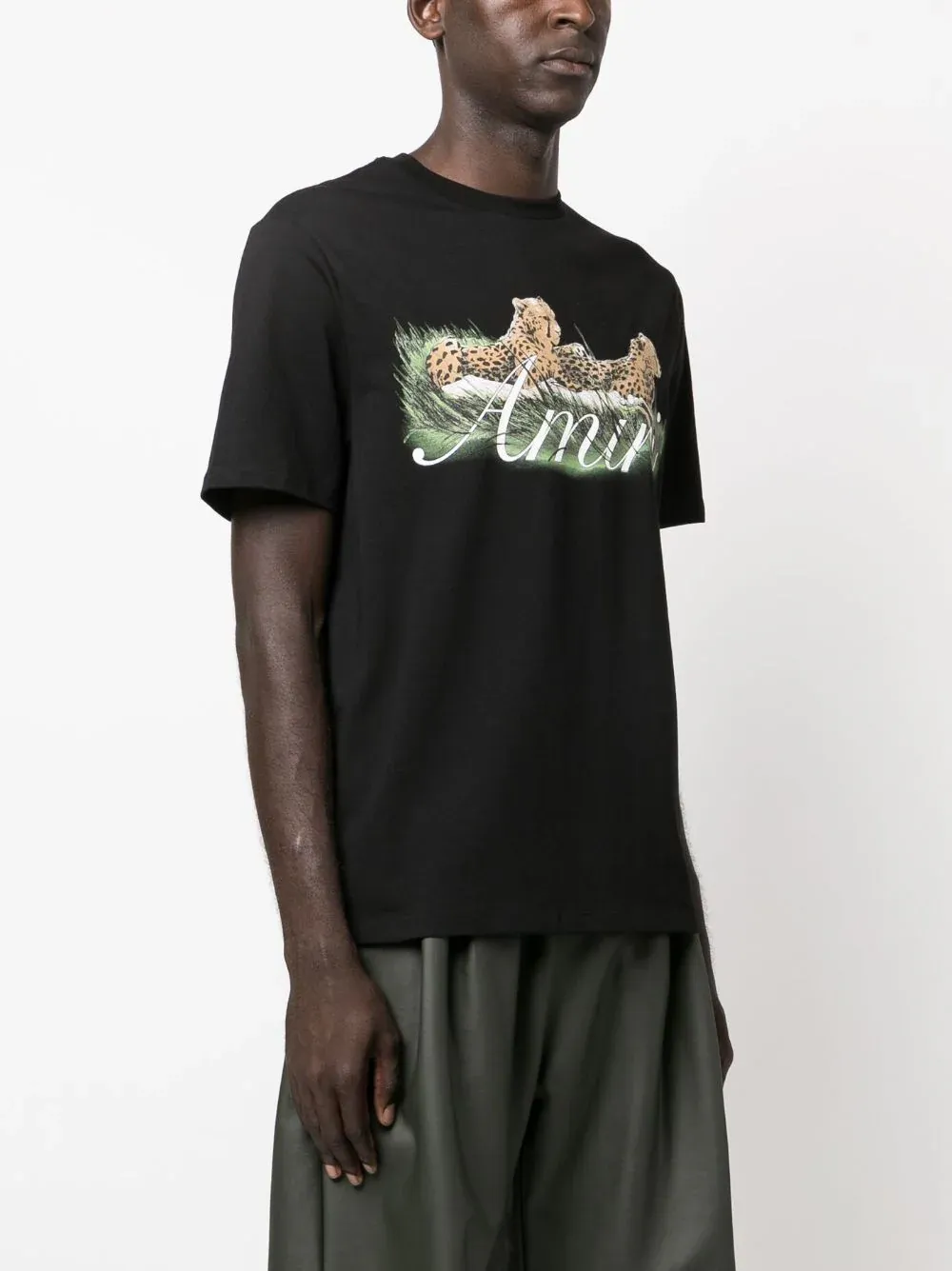 Cheetah Logo Tee Black-Cotton