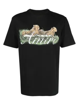 Cheetah Logo Tee Black-Cotton