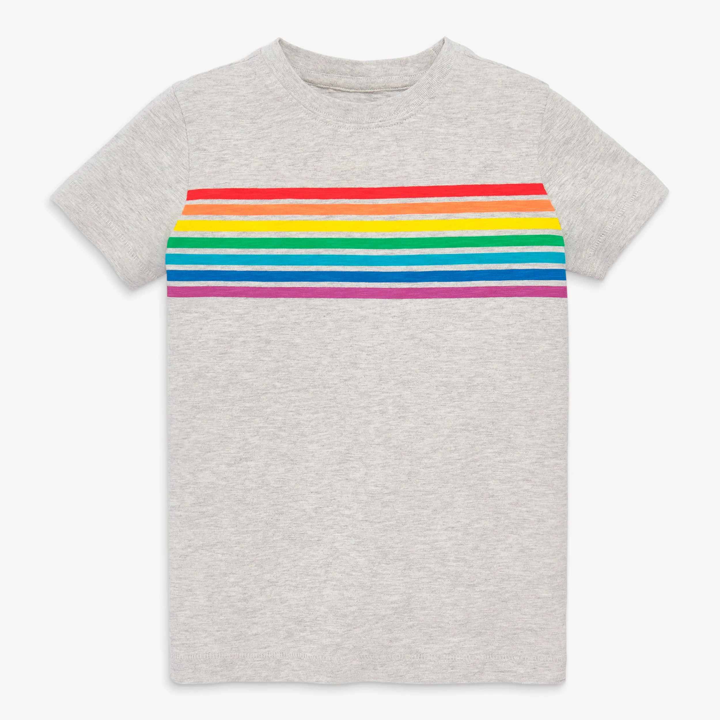 Clearance kids graphic tee in bright rainbow stripe
