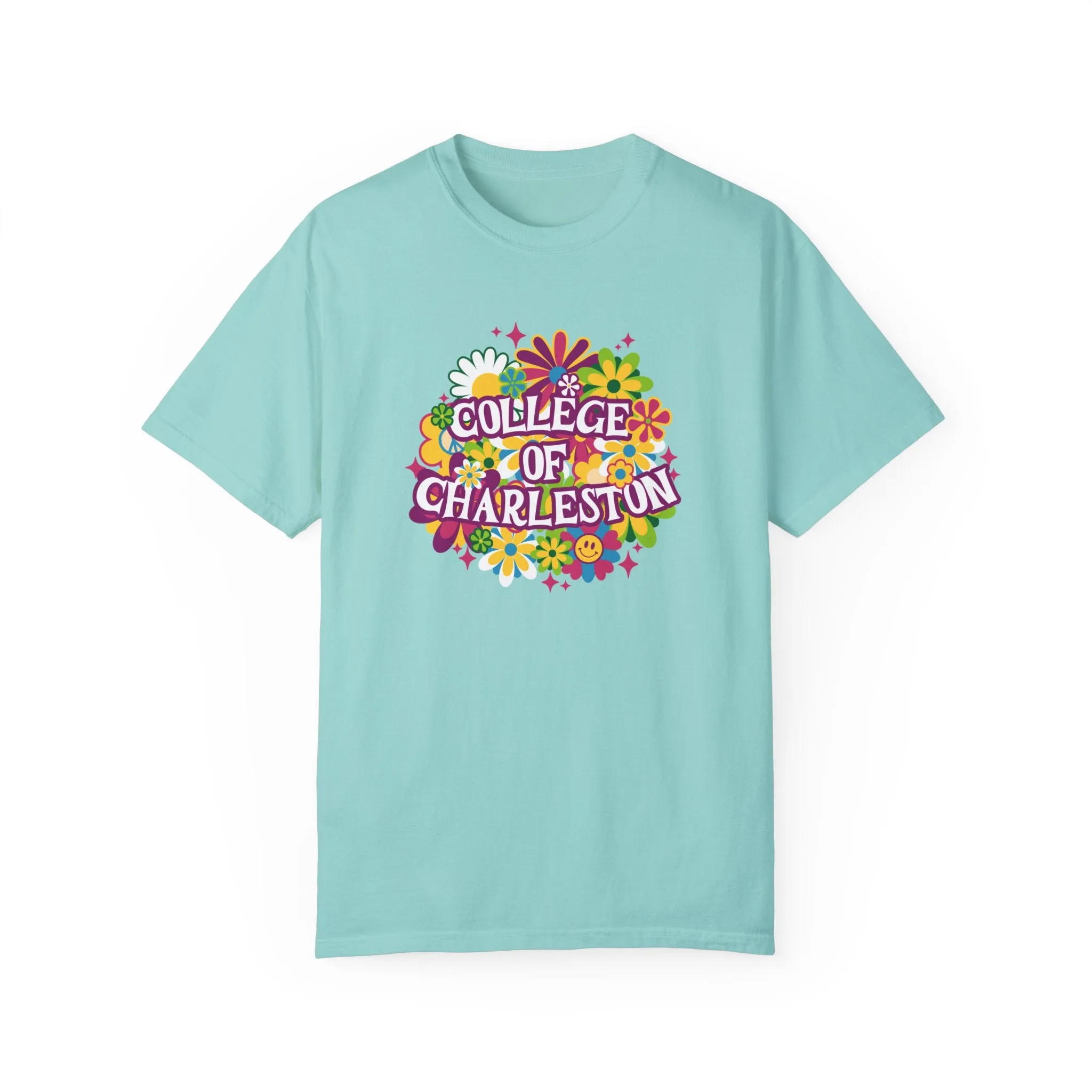 College of Charleston 'It's Groovy Baby" T-Shirt | C of C Cougars Unisex Garment-Dyed T-shirt | Retro Vibes for the Coolest Cougar Fan