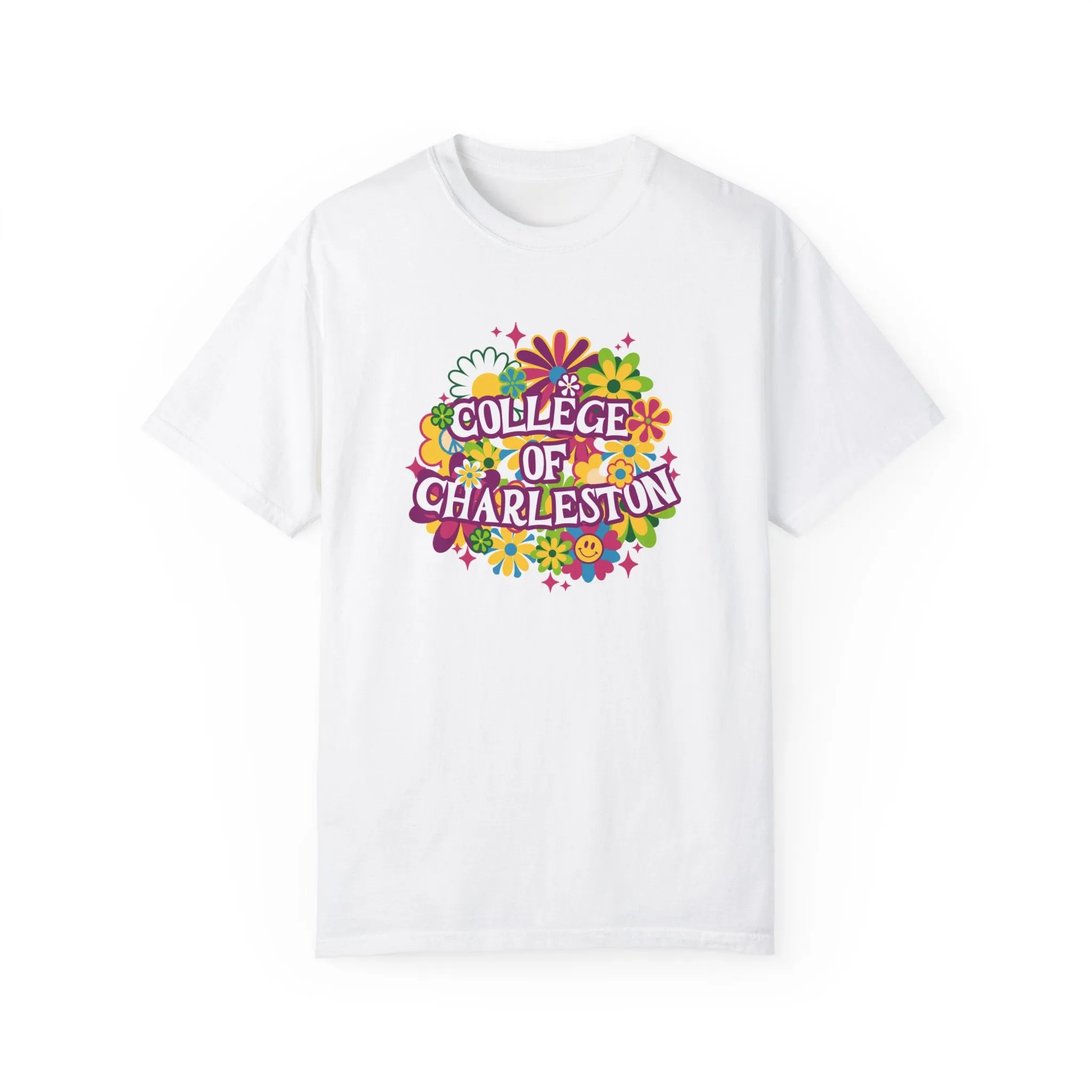 College of Charleston 'It's Groovy Baby" T-Shirt | C of C Cougars Unisex Garment-Dyed T-shirt | Retro Vibes for the Coolest Cougar Fan