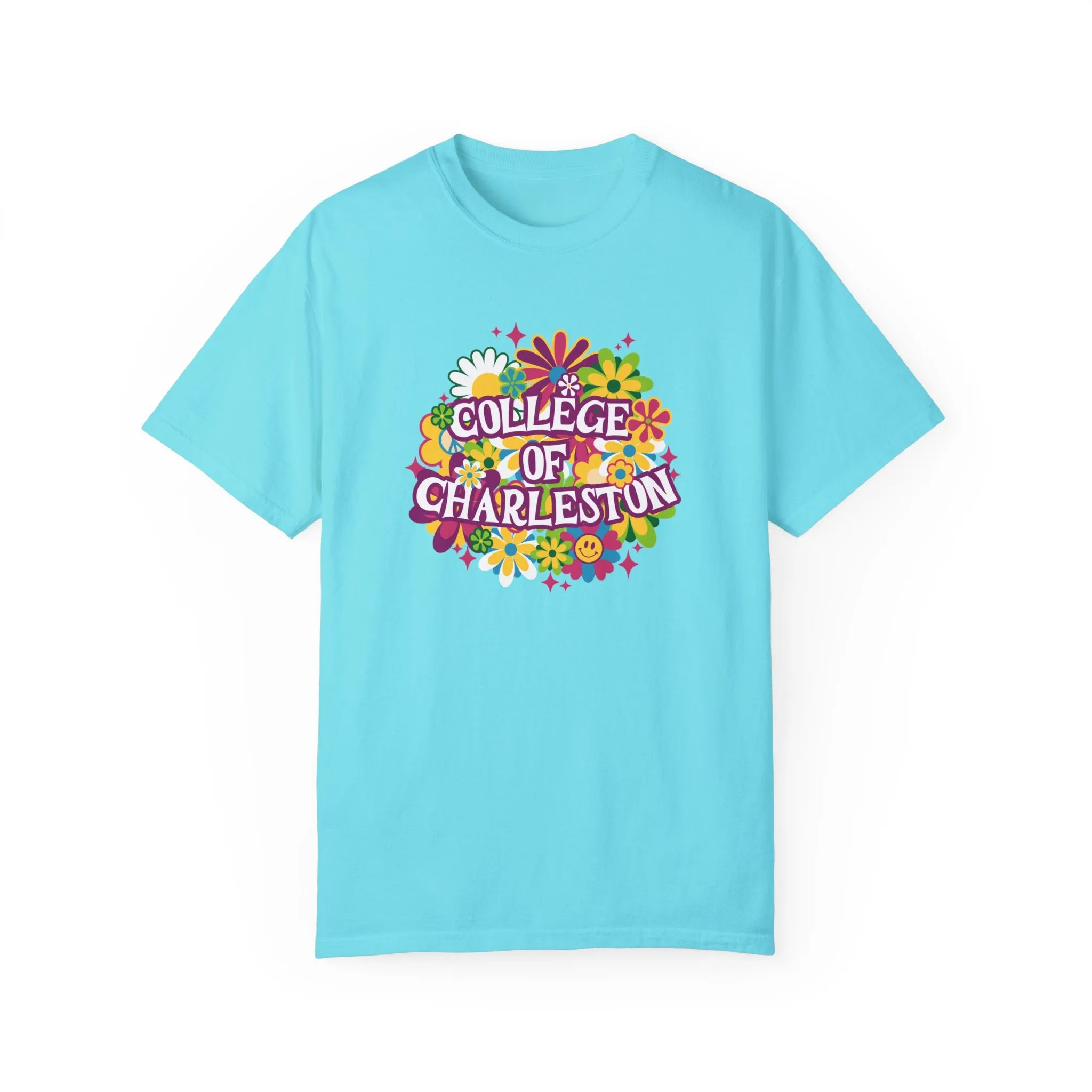College of Charleston 'It's Groovy Baby" T-Shirt | C of C Cougars Unisex Garment-Dyed T-shirt | Retro Vibes for the Coolest Cougar Fan
