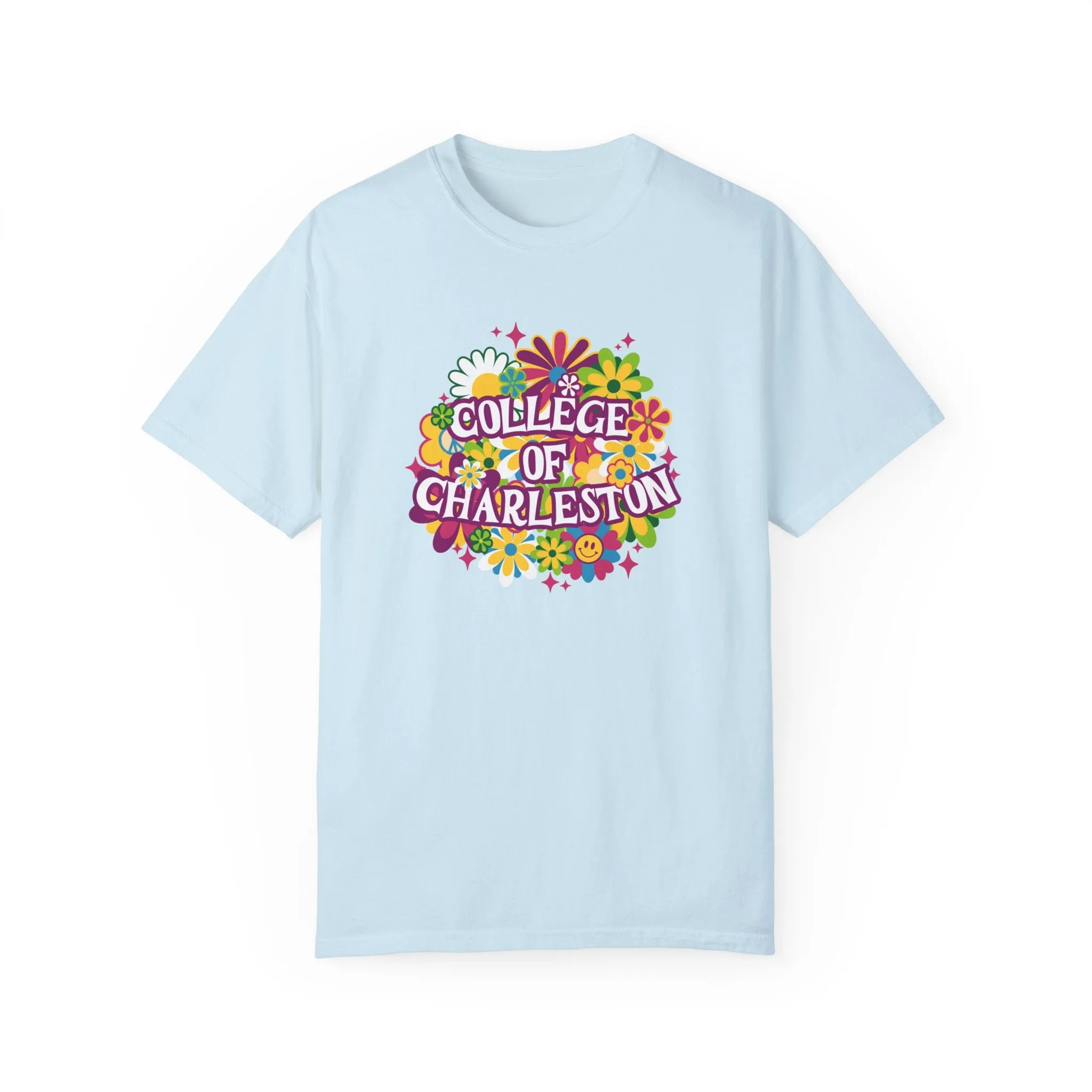 College of Charleston 'It's Groovy Baby" T-Shirt | C of C Cougars Unisex Garment-Dyed T-shirt | Retro Vibes for the Coolest Cougar Fan
