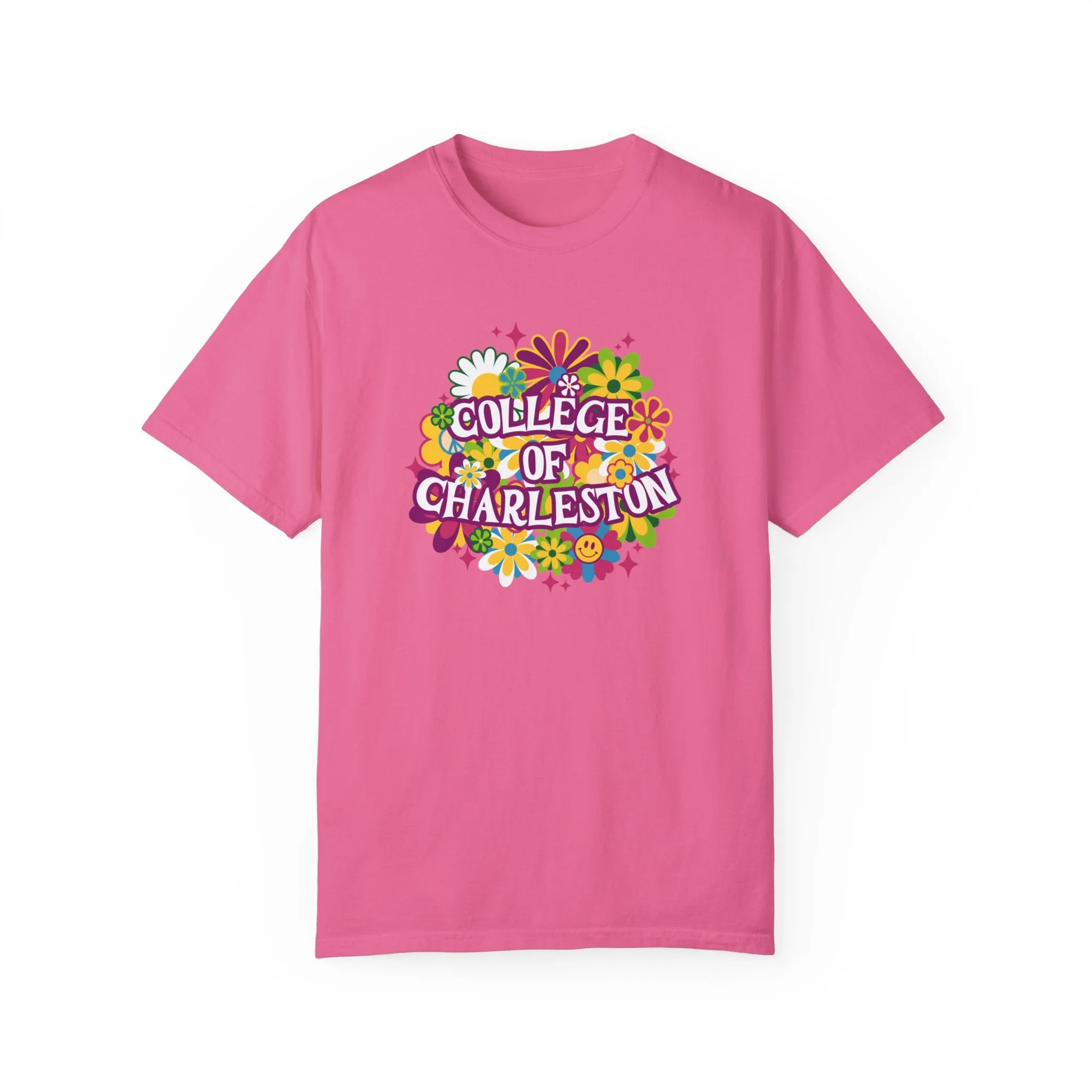College of Charleston 'It's Groovy Baby" T-Shirt | C of C Cougars Unisex Garment-Dyed T-shirt | Retro Vibes for the Coolest Cougar Fan