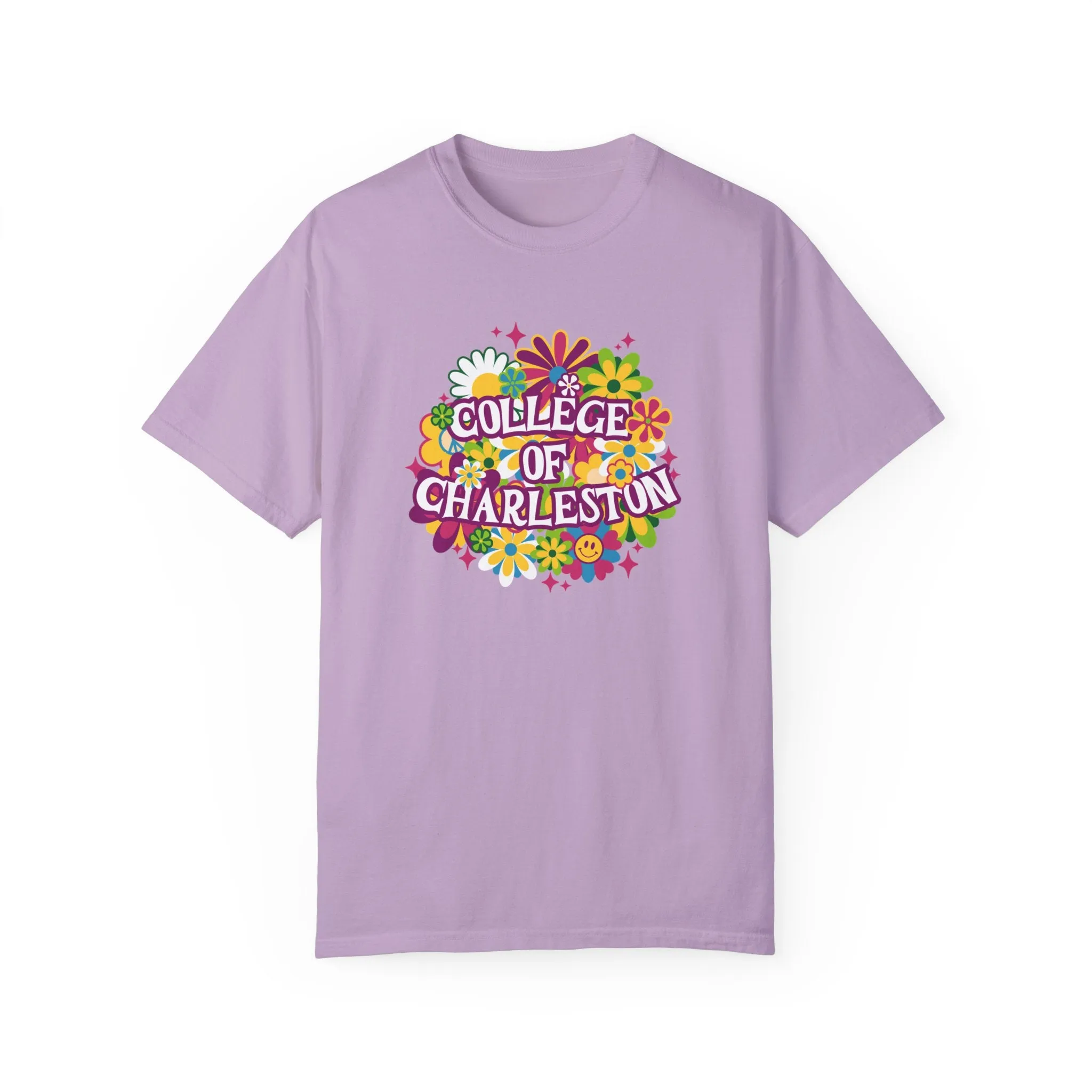 College of Charleston 'It's Groovy Baby" T-Shirt | C of C Cougars Unisex Garment-Dyed T-shirt | Retro Vibes for the Coolest Cougar Fan
