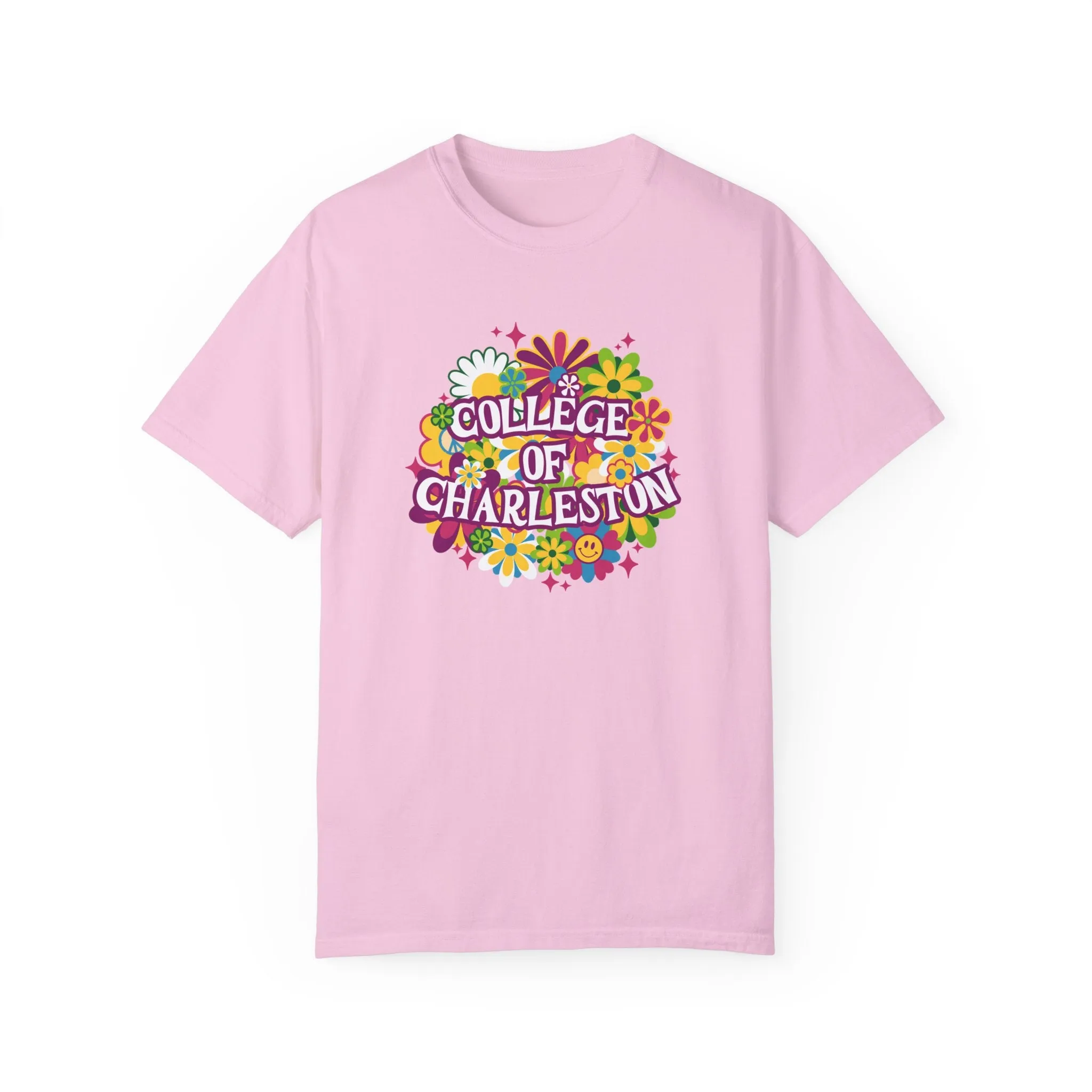 College of Charleston 'It's Groovy Baby" T-Shirt | C of C Cougars Unisex Garment-Dyed T-shirt | Retro Vibes for the Coolest Cougar Fan