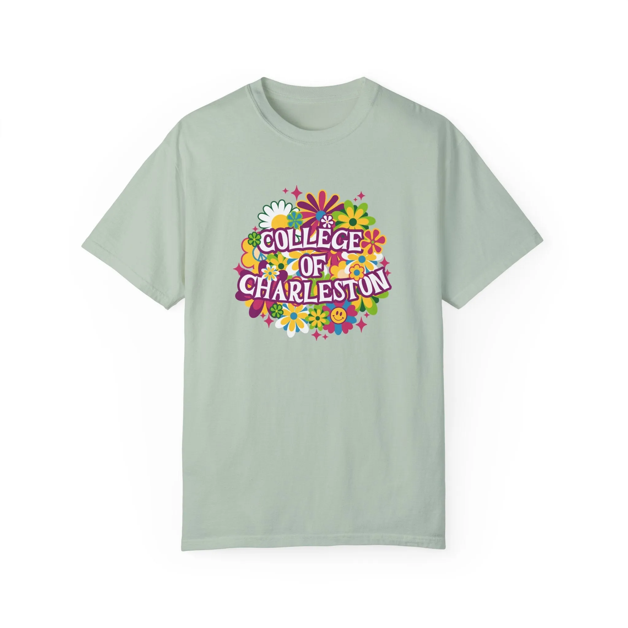 College of Charleston 'It's Groovy Baby" T-Shirt | C of C Cougars Unisex Garment-Dyed T-shirt | Retro Vibes for the Coolest Cougar Fan