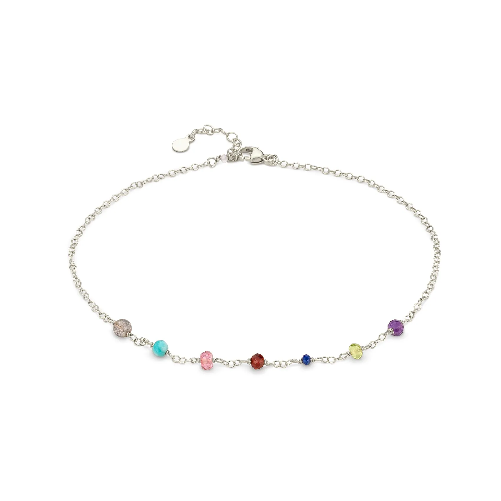 Confetti Gemstone Anklet