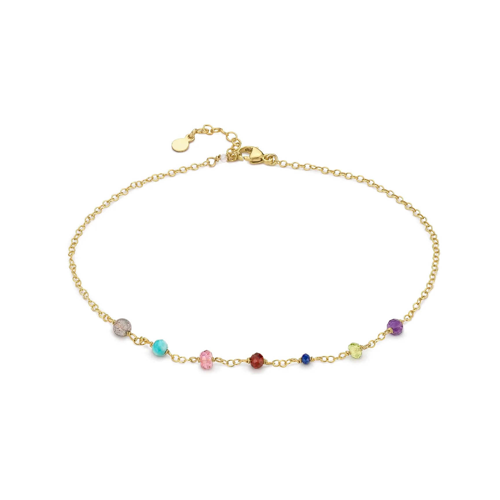 Confetti Gemstone Anklet