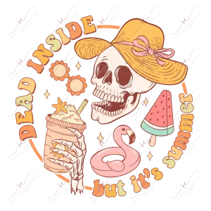 Dead Inside but its summer-ready to press sublimation transfer print