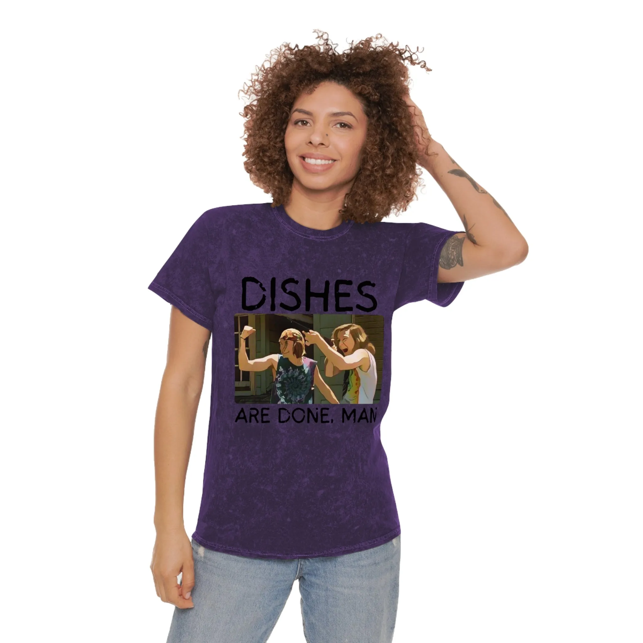 Dishes Are Done Man - Unisex Mineral Wash T-Shirt