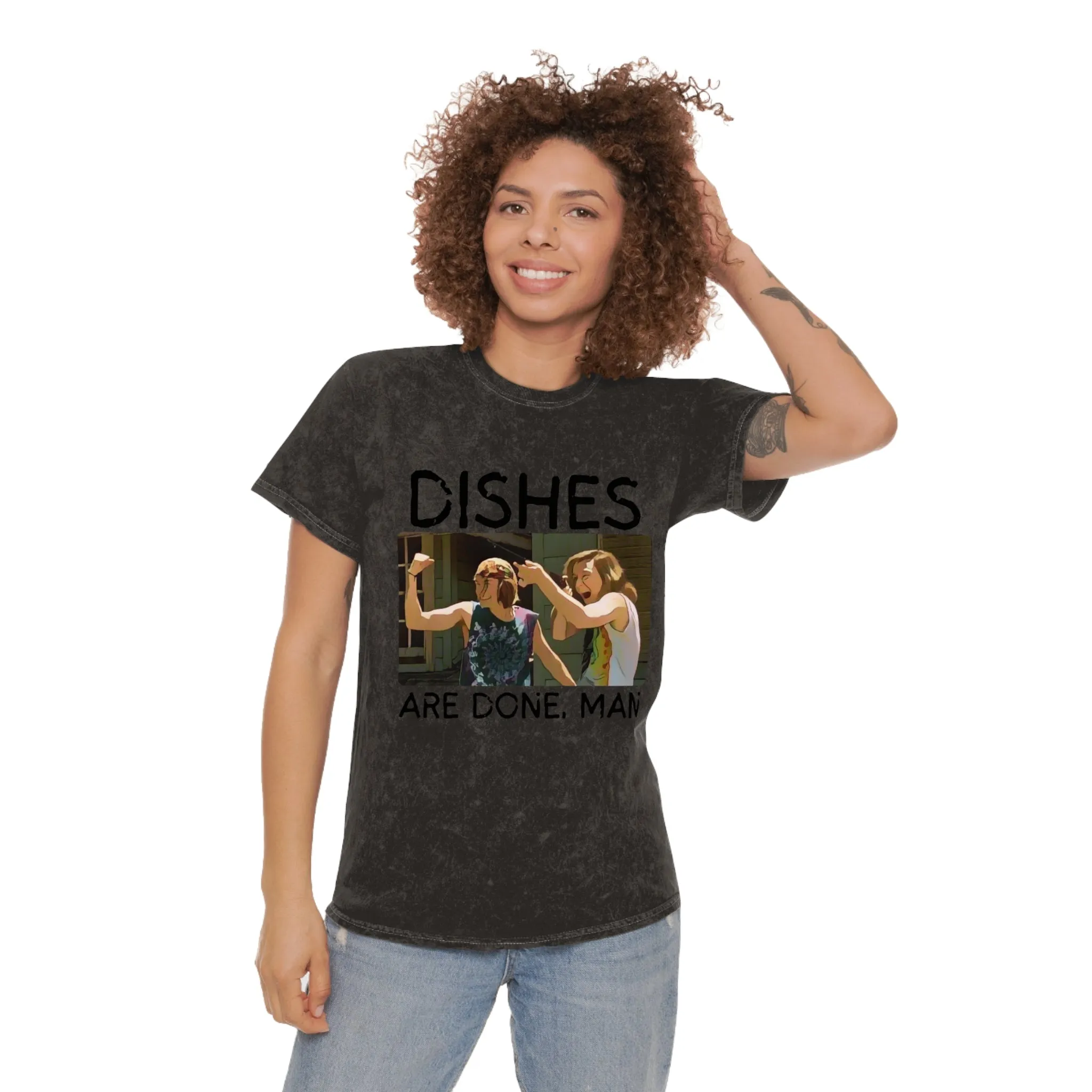 Dishes Are Done Man - Unisex Mineral Wash T-Shirt