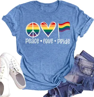 Enough Shirt Womens Inspirational Letter Rainbow Graphic Tshirt Gay Pride Casual Tee Tops