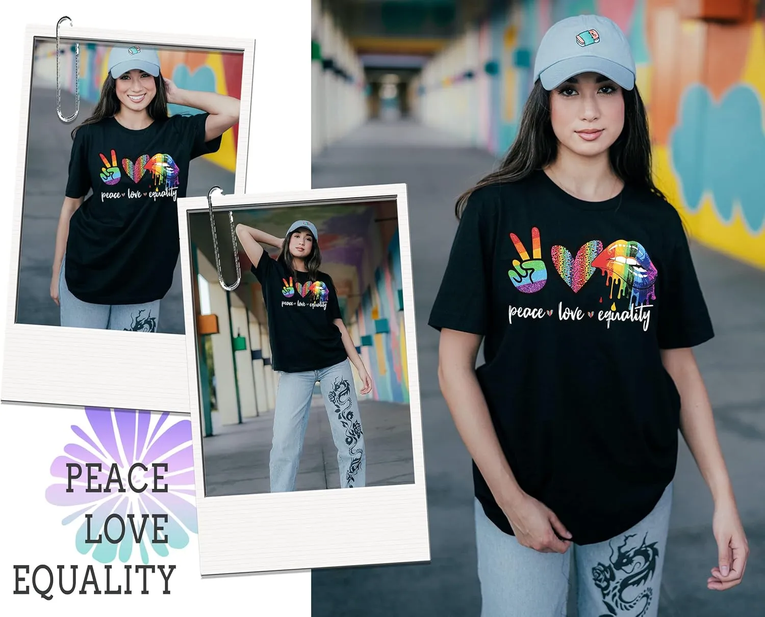Enough Shirt Womens Inspirational Letter Rainbow Graphic Tshirt Gay Pride Casual Tee Tops
