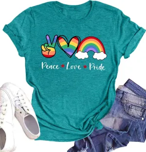 Enough Shirt Womens Inspirational Letter Rainbow Graphic Tshirt Gay Pride Casual Tee Tops
