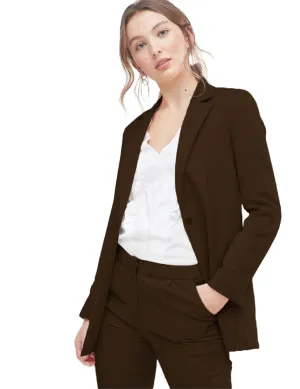 EXTRO&VERT Boyfriend Blazer Jackets for Women Single Button Side Pockets Suit Jacket for Casual Business