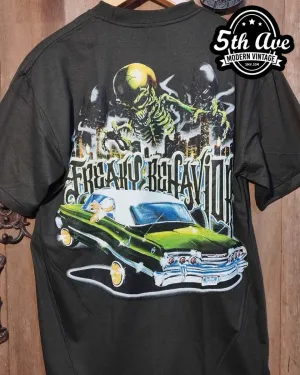 Freaky Behavior - Rollin hard lowrider low rider car culture t shirt