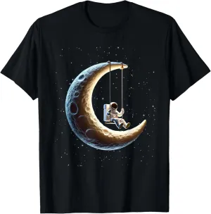 Funny Astronaut Moon gift Men Women kids astronomy space T-Shirt