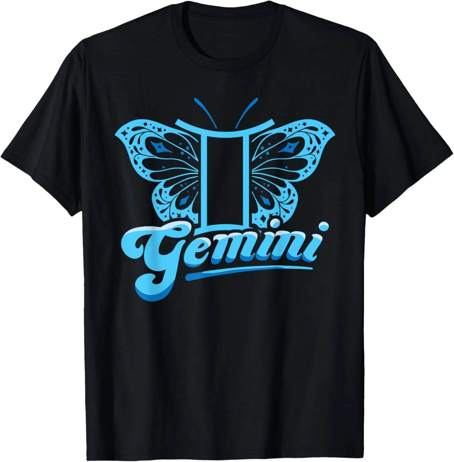 Gemini Butterfly May June Birthday Astrology Zodiac Sign T-Shirt