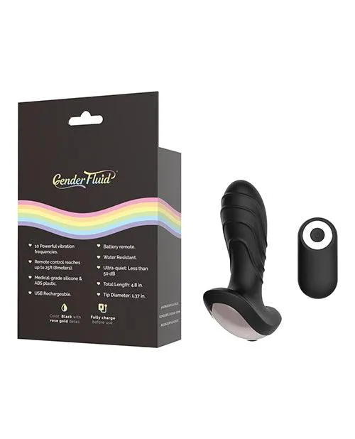 Gender Fluid Buzz Anal Vibe W-remote - Black