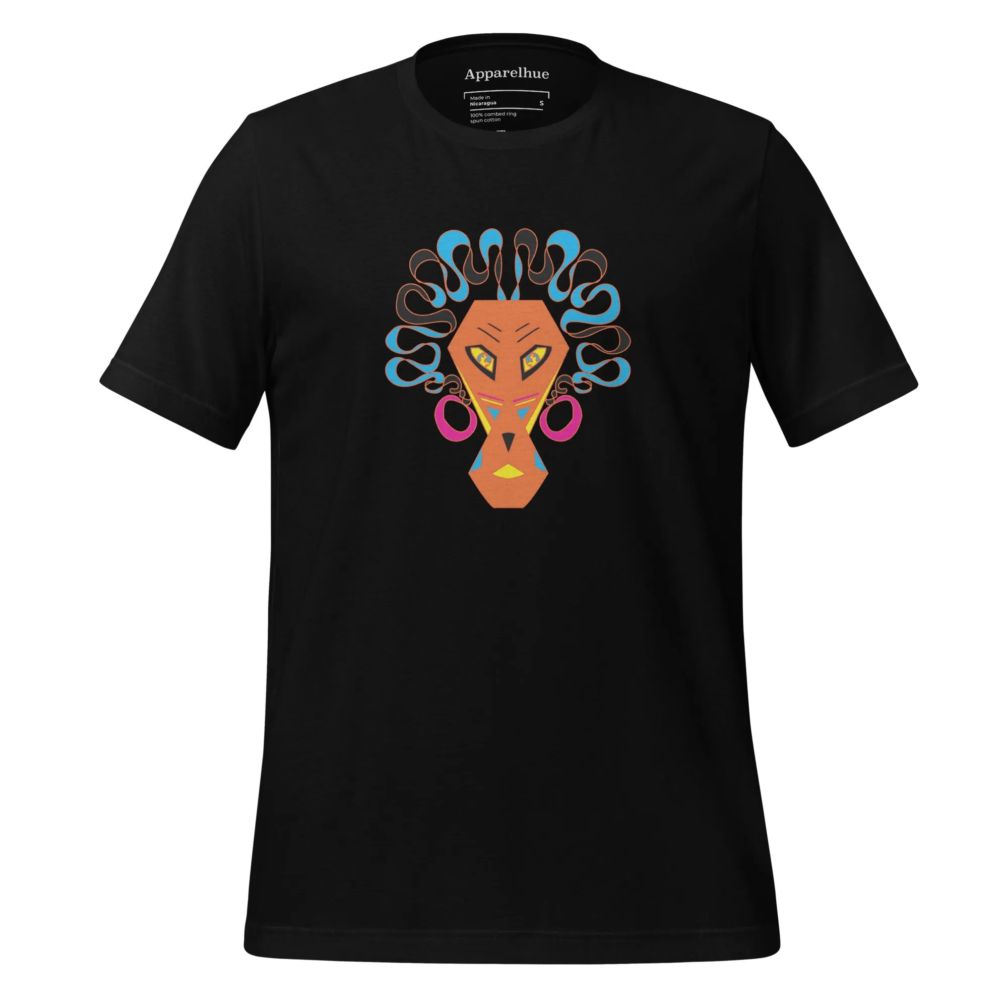 Graphic Face T-shirt, Abstract Colorful Animal Designs Unisex t-shirt, Abstract Lion Tee