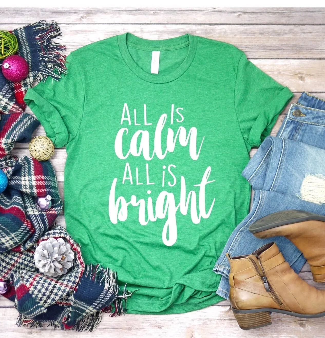 Green All Is Calm Tee