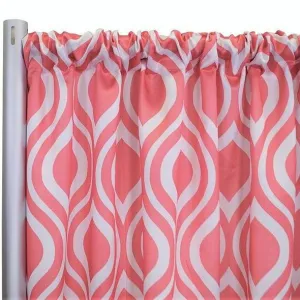 Groovy Print (Lamour) Drapery Panels (58" Wide) / 12 Colors