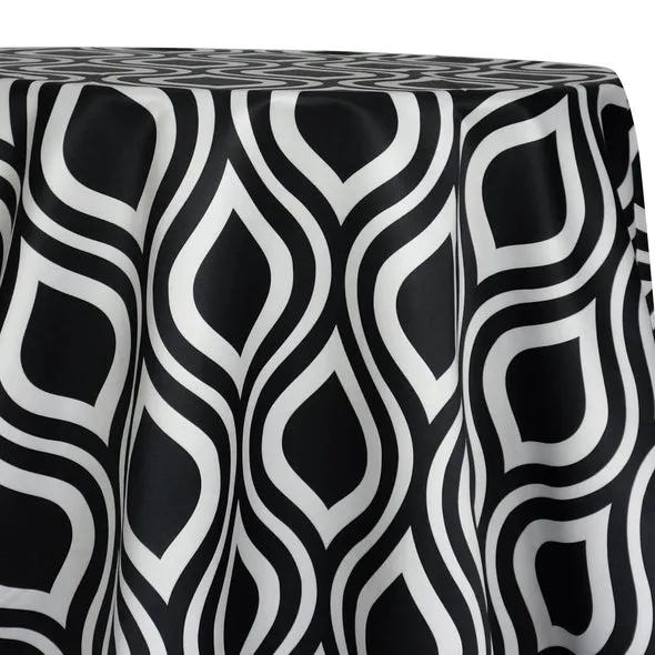 Groovy Print (Lamour) Table Linen in Black